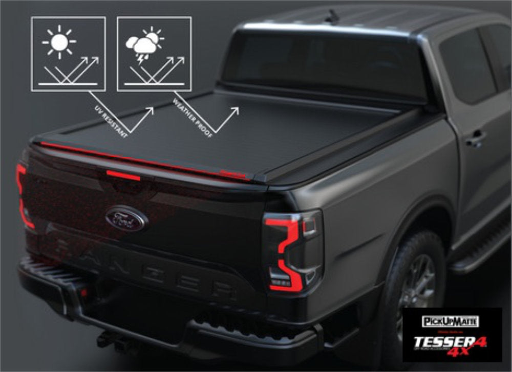 Laderaumabdeckung Tessera SE für FORD Ranger 2012-2022 Extrakabine schwarz matt