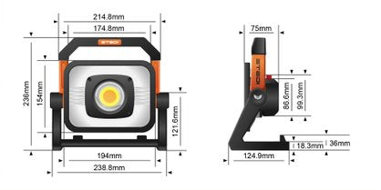 STEDI T3000 LED Arbeits – & Camping Lampe