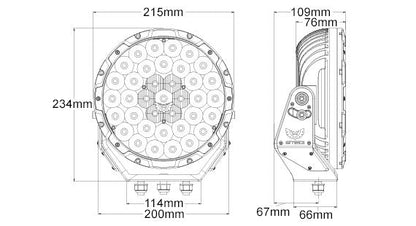 STEDI Type – X ™ PRO 8,5“ LED LED – Fernscheinwerfers (2 Stück)
