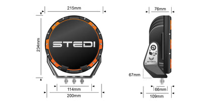 STEDI Type – X ™ PRO LED LED – Fernscheinwerfers (1 Stück)
