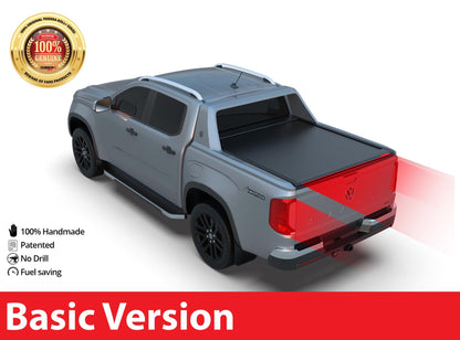 Pickuprollo Tessera Roll+ für VW Amarok – Laderaumabdeckung aus Aluminium, Schwarz Matt